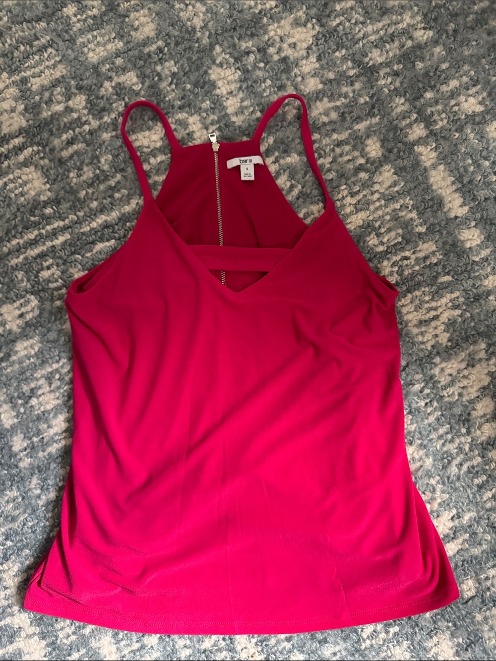 V-Neck Strappy Camisole with Back Zipper